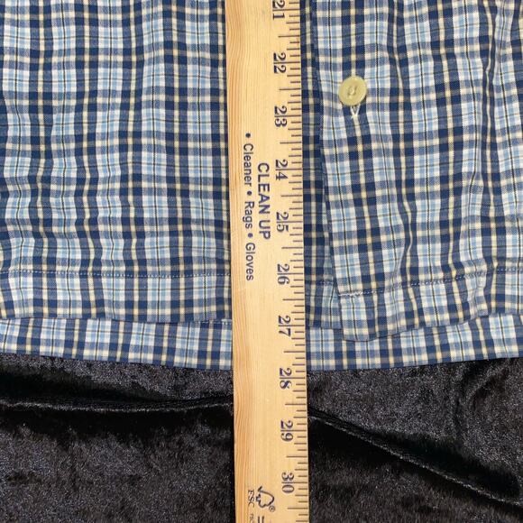 Vintage Abercrombie Fitch Blue Plaid Short Sleeve Button Up Mens Large 1990s Y2K - Picture 4 of 9